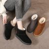 2024 New Women's Snow Boots Comfortable Warm Plush Ankle Boots Women Thickened Fluff Winter Ladies Shoes Flat Platform Shoes Boots Woman