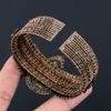 Charming Turquoise Gemstone Handmade Copper Wire Wrap Jewelry Adjustable Bracelet