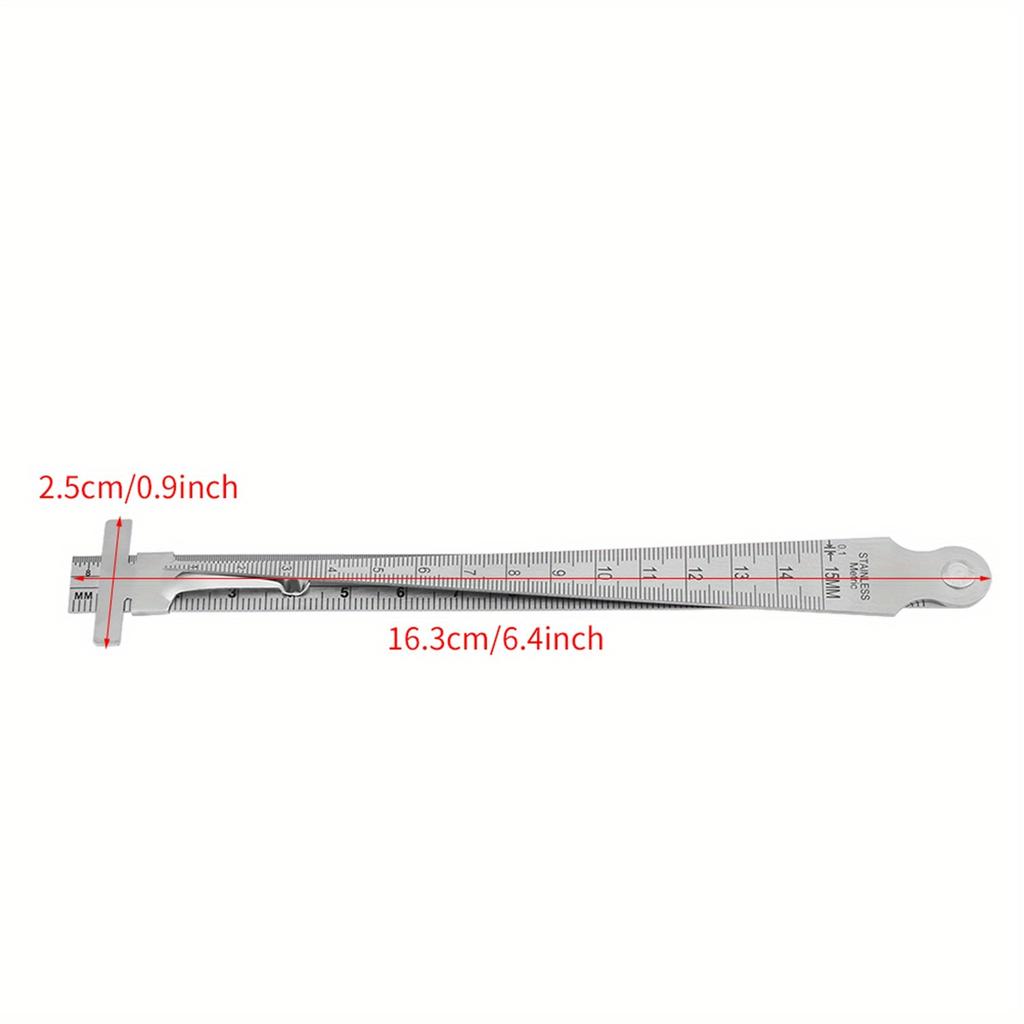 Depth Gauge Feeler Gauge Taper Gauge Stainless Steel Welding Taper Gap Gauge Depth Ruler Hole Inspection Tool Hole Size Gage