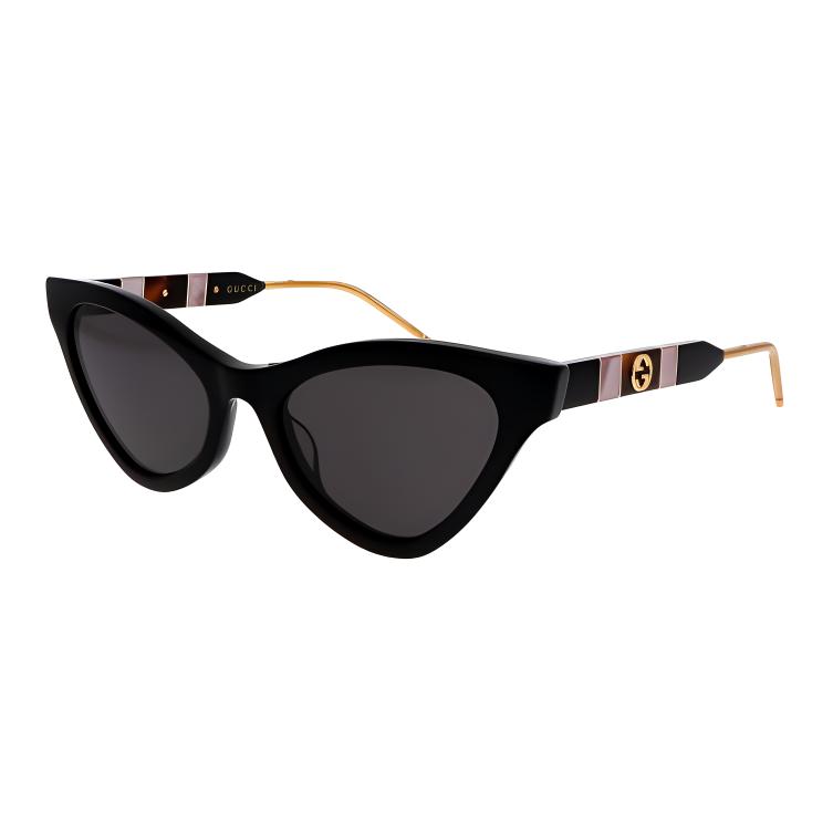 Gucci Bee Design Acetate Irregular Shape Sunglasses Unisex sunglasses Black GG0597S-001