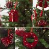 1/2pcs Elegant Christmas Velvet Pendant Red Plucked Deer Bell Pendant Plastic Home Decoration