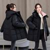 Winter New Style Hooded Versatile Cotton Coat Loose Cotton Coat Modern Style Mid-length Warm Cotton Jacket Women's Coat