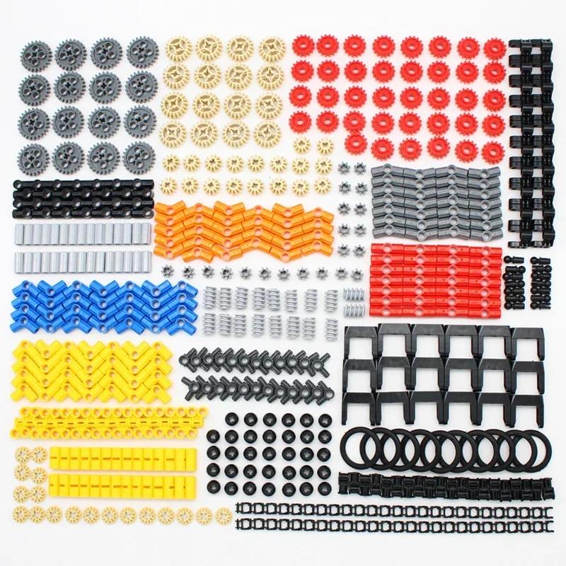 Non-Toxic Moc Building Blocks Technical Parts Pin Liftarm Studless Beam Axle Plug Connector Panel Gear Compatible Intellectual Toy