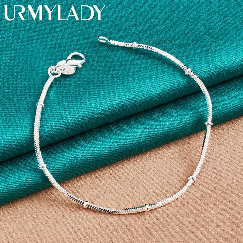 925 Sterling Silver Snake Chain Bracelet Fashion Jewelry 8 Inch MB226