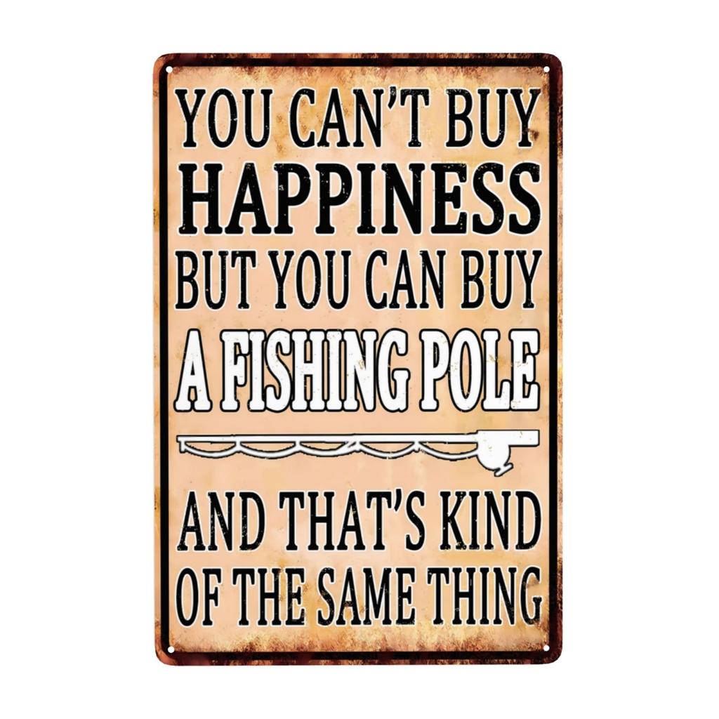 Винтажные металлические знаки для рыбалки, домик для рыбы, знак «дом у озера», подарки для рыбака, настенное искусство для рыбалки, забавный декор для дома 8x12 дюймов