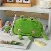 1 шт. настольный органайзер большой рот лягушка ручка сумка большой емкости косметичка пеналы плюшевые молнии канцелярский мешок для школы и офиса