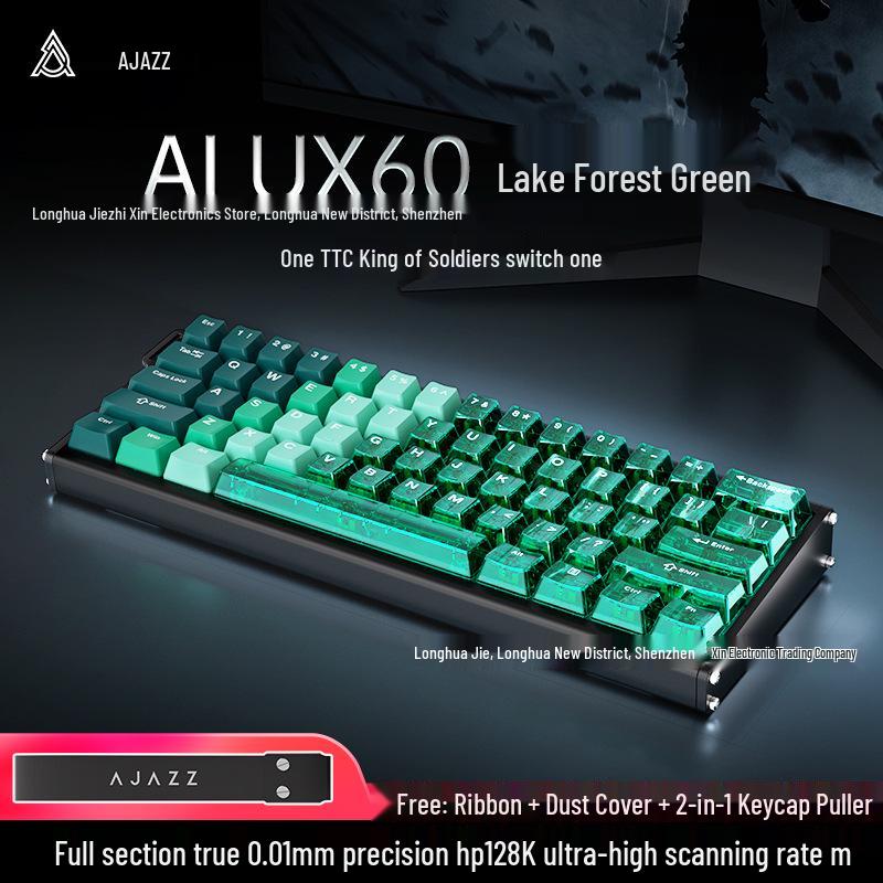 AJAZZ ALUX60 CNC Алюминиевая Механическая Клавиатура, Магнитные Переключатели, Полноразмерная, С Возможностью Горячей Замены Клавиш, Частота Опроса 8K