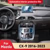 Для Mazda CX-9 CX9 2016- Защитная пленка для центральной консоли салона автомобиля, пленка для ремонта против царапин, наклейка, аксессуары