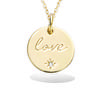 [R5166] - Gold Plated 'Love' Pendant - 15 Mm