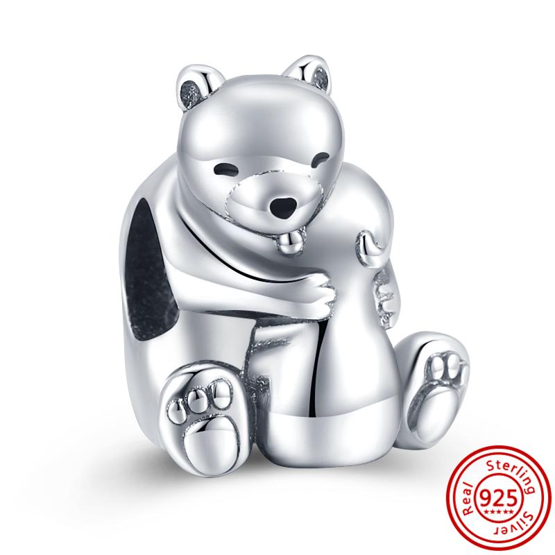 925 Серебряный Lucky Cat Pixiu Китайский Тигр Феникс Разделенный Инь и Ян Замок Ключ Бусина Подходит Оригинальные Подвески Браслет DIY