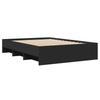 Bed Frame Black 140x190 cm Particleboard
