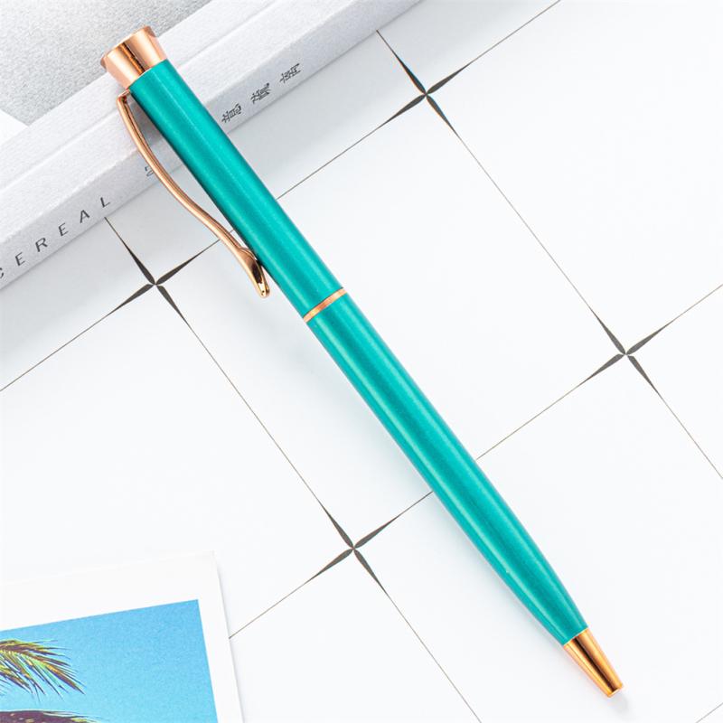 Металлическая шариковая ручка, многоцветная вращающаяся шариковая ручка, пишущий инструмент для школьных канцелярских принадлежностей, офиса