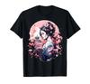 Japanese Art Anime Geisha Cherry Blossom Mount Fuji Ukiyo-e T-Shirt