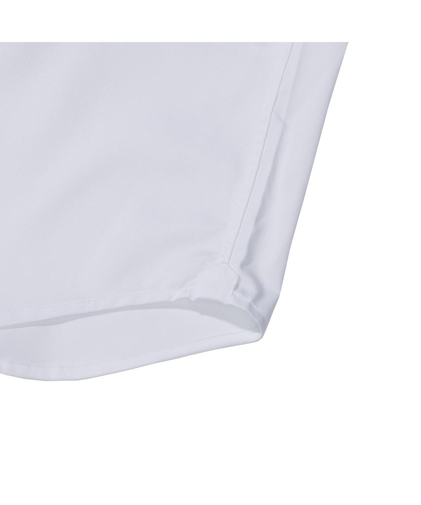 PRODESHIRT [Приталенная и не требующая глажки] Бамбуковая рубашка с воротником-стойкой (белый)