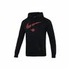 Nike Printed Knit Logo Pullover Hoodie for Men Black
