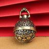 Retro Gluttonous Bell Brass Small Copperware Creative Keychain Pendant Men and Women