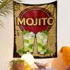 Retro Mojito Cocktail Design Patterned tapestry home decor, suitable for bedroom and living room, gift