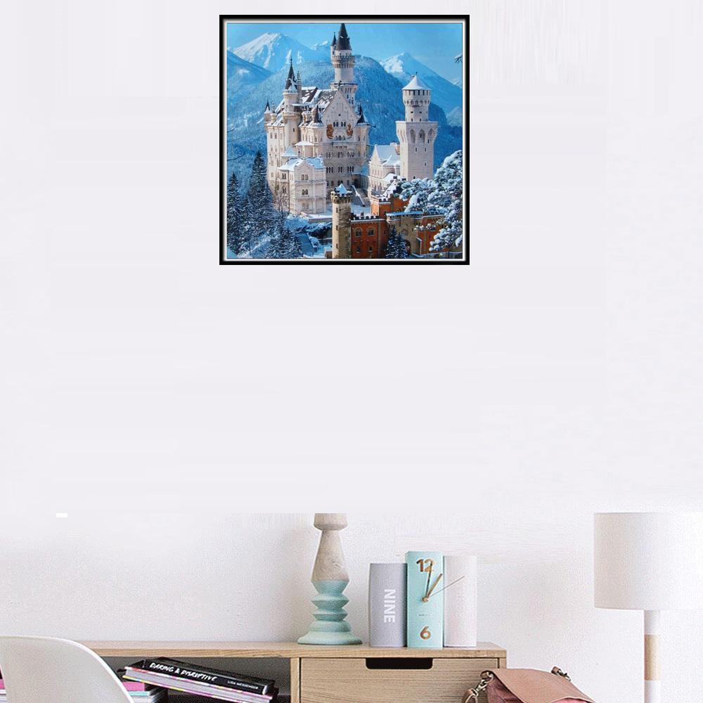 5D Diy алмазная живопись мультфильм кошка и собака животное цветок Алмазная вышивка пейзаж замок мозаика Рождественское украшение подарок