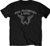 Винтажная черная хлопковая футболка Paul McCartney Wings мужская с коротким рукавом Все размеры 2F151