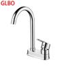 GLBO Вращающийся смеситель для раковины с двумя отверстиями