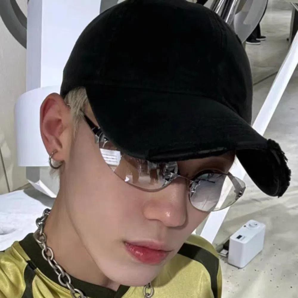 Y2K Style Frameless Sunglasses UV Protection Decorative Sun Glasses Punk Eyeglasses  Female