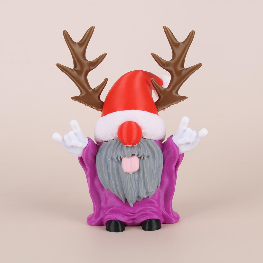 3D Printed Assembled Deer Antler Dwarf Figurine Model Toy