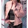 Genuine Leather Real Lambskin Casual Pink Handmade Stylish Designer Women Shirt