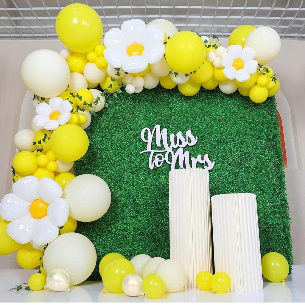 Набор гирлянды-венка из шаров с ромашками, сводчатого подсолнуха, для украшения дня рождения, свадебной композиции, шары