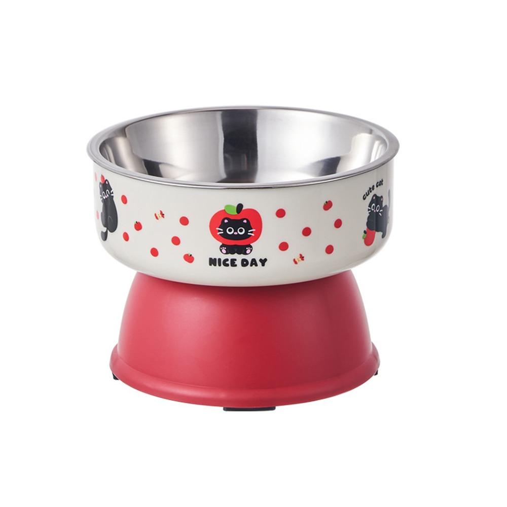 Cartoon Cat Food Water Bowl Anti Slip Elevated Cats Feeder Bowl  for Kitten/Puppy/Bunny