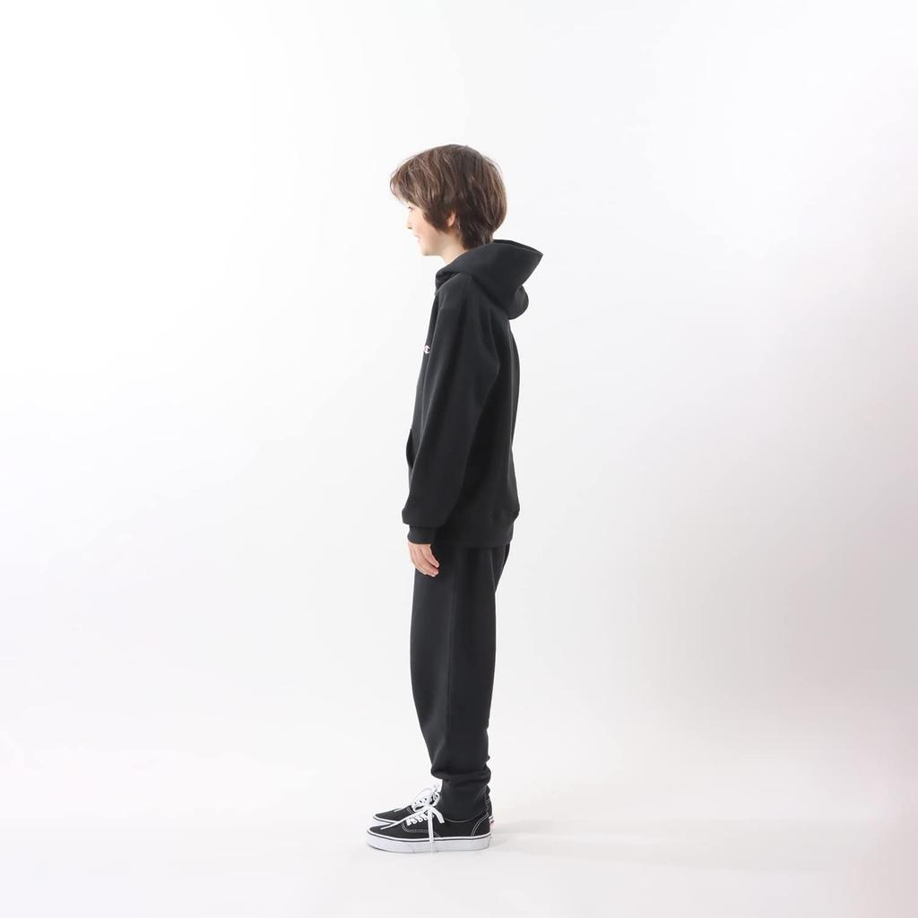 Толстовка детская с длинным рукавом хлопок США One Point вышитый логотип капюшон толстовка базовая черная 160 [Champion] 100% CK-Y101/CK-Y101Z/CK-T101