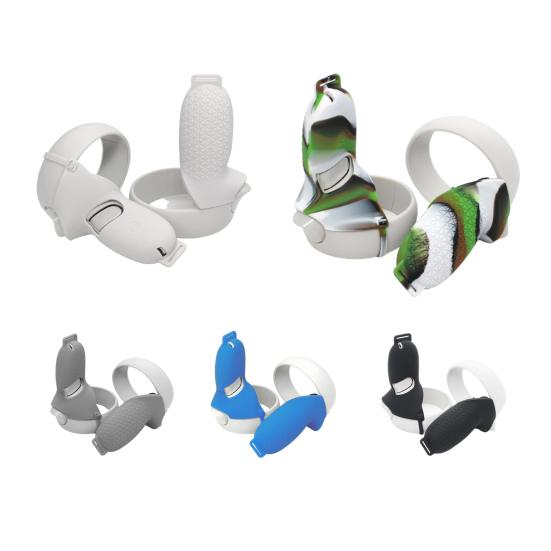 1 Pair Silicone Sleeve Protective Handle Cover for Oculus Quest 2 VR Glasses