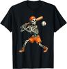 Funny Skeleton Batting Baseball Halloween Boys Men Kids T-Shirt Unisex Shirt