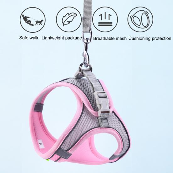 Нагрудный ремень для домашних животных, дышащие, предотвращающие разрыв, светоотражающие ремни для прогулок, тяговые ремни для собак