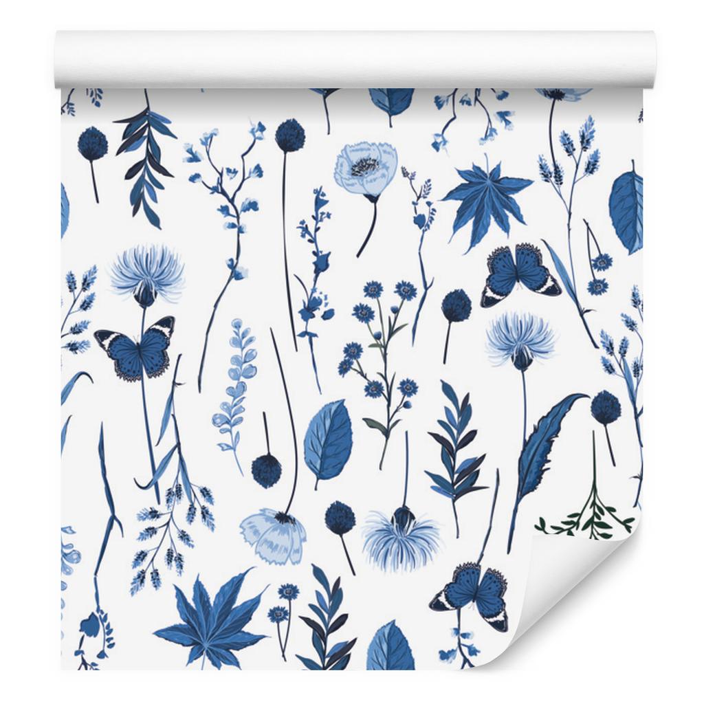Meadow Flowers and Butterflies Wallpaper for Living Room and Bedroom 50x1000