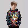 Autumn 3D Cute Animal Pattern Printed Hoodies Fashionable Casual Sports Long Sleeved Children's Boy Hooded Sweatshirts