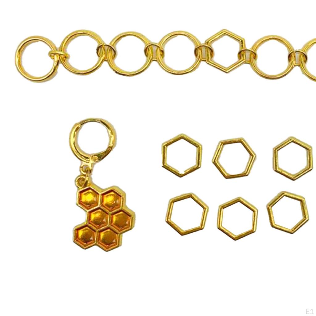 Knitting Crochet Marker Hexagon Smooth Supplies Stoppers Locking Markers for Crocheting