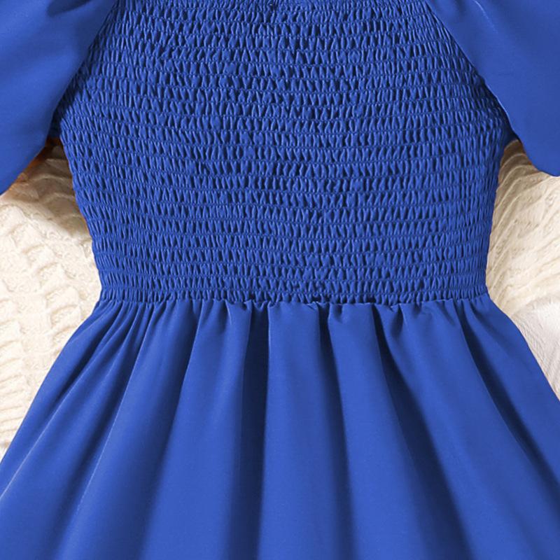 Модное летнее детское платье для девочек с коротким рукавом, кружевное, пэчворк, с завышенной талией, свободное платье принцессы