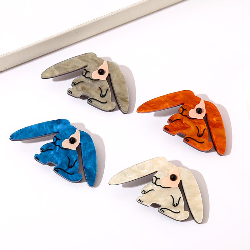 1 шт. Аксессуары для одежды, женские акриловые броши в виде кролика, милая детская брошь в виде кролика ручной работы