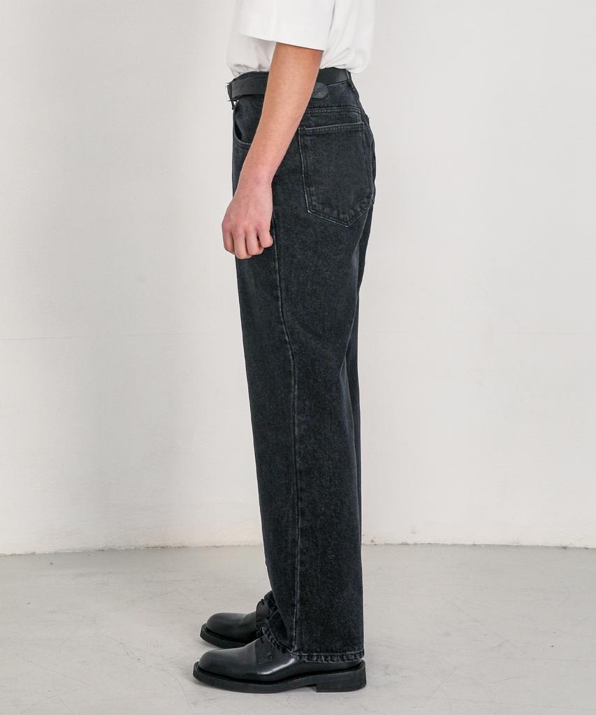 WAAR M160 Straight Denim Pants_Black [Short Length Added]
