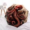 Автоматический складной зонт с рисунком осьминога, портативный и складной дизайн, 8 спиц, рождественский или день рождения подарок.