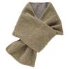 Kinuya Silk Wool Fluffy Simple Brown SO7676 100% Lined, Double-Knitted, Blend, Scarf, Petite, Design, Women's, Men's, Autumn, Winter,