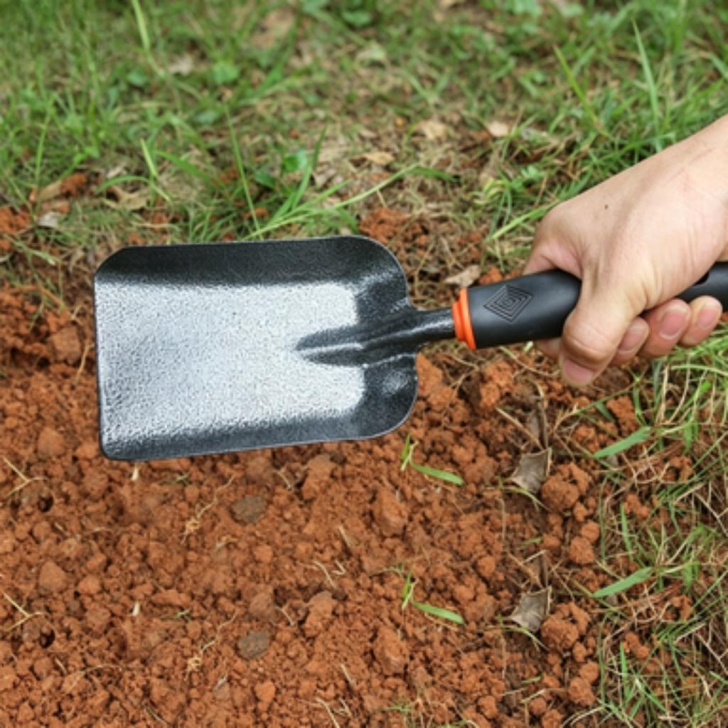 1Pc Garden Hand Shovel With Anti-Slip Handle, Suitable For Digging Transplanting Weeding And Loosening Soil For Indoor And Outdoor Use In Home