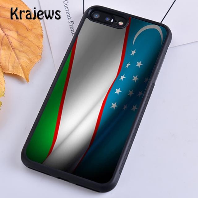 Krajews Чехол для телефона с флагом Узбекистана Для iPhone 17 Air 16 15 14 plus 11 12 13 pro max coque Оболочка Fundas