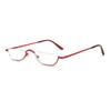 New Fashion Spring Hinge Ultra Light Resin Half Frame Half Moon Reading Glasses Reading Glasses Eyeglasses +1.00~+4.0 Diopter