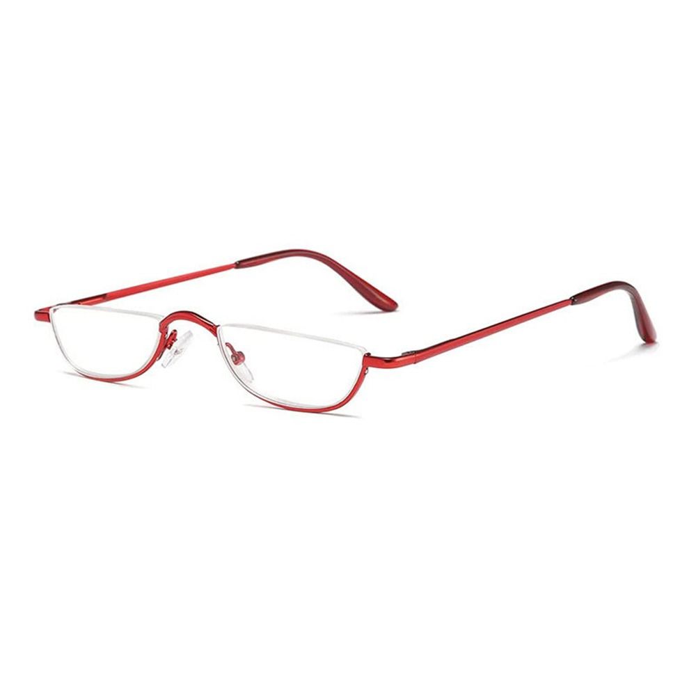 New Fashion Spring Hinge Ultra Light Resin Half Frame Half Moon Reading Glasses Reading Glasses Eyeglasses +1.00~+4.0 Diopter