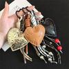 Hanging Braided Rope Car Keyrings Woven Rope Handmade Heart Keychain Small Gifts