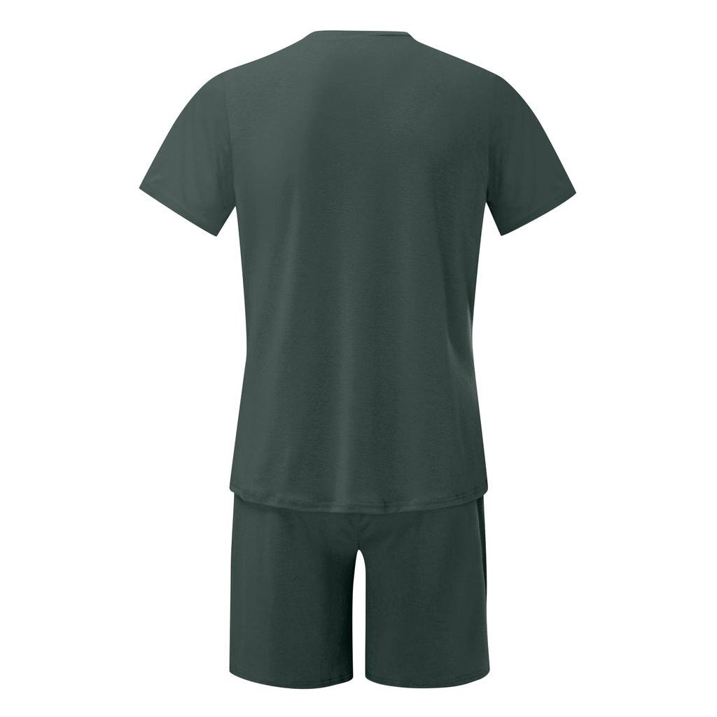 Мужские комплекты из двух предметов, летние повседневные футболки с короткими рукавами и классические спортивные шорты, комплект спортивного костюма