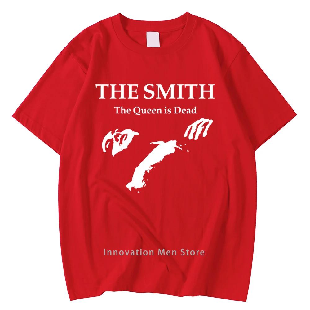 Мужская хлопковая футболка, летние топы The Smiths "The Queen Is Dead" - футболка, инди-музыка 1980-х годов, Morrissey, большая мужская черная футболка