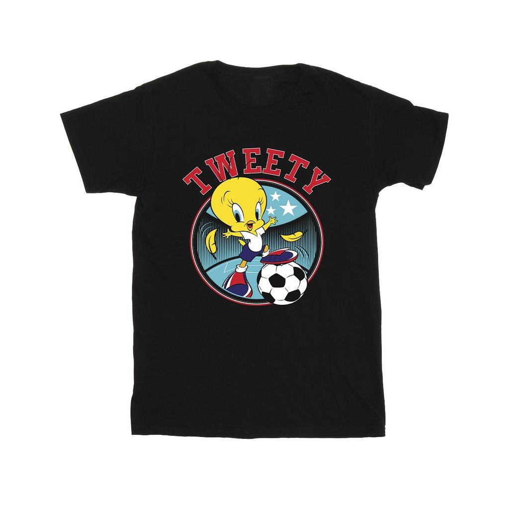 Looney Tunes Mens Tweety Football Circle T-Shirt