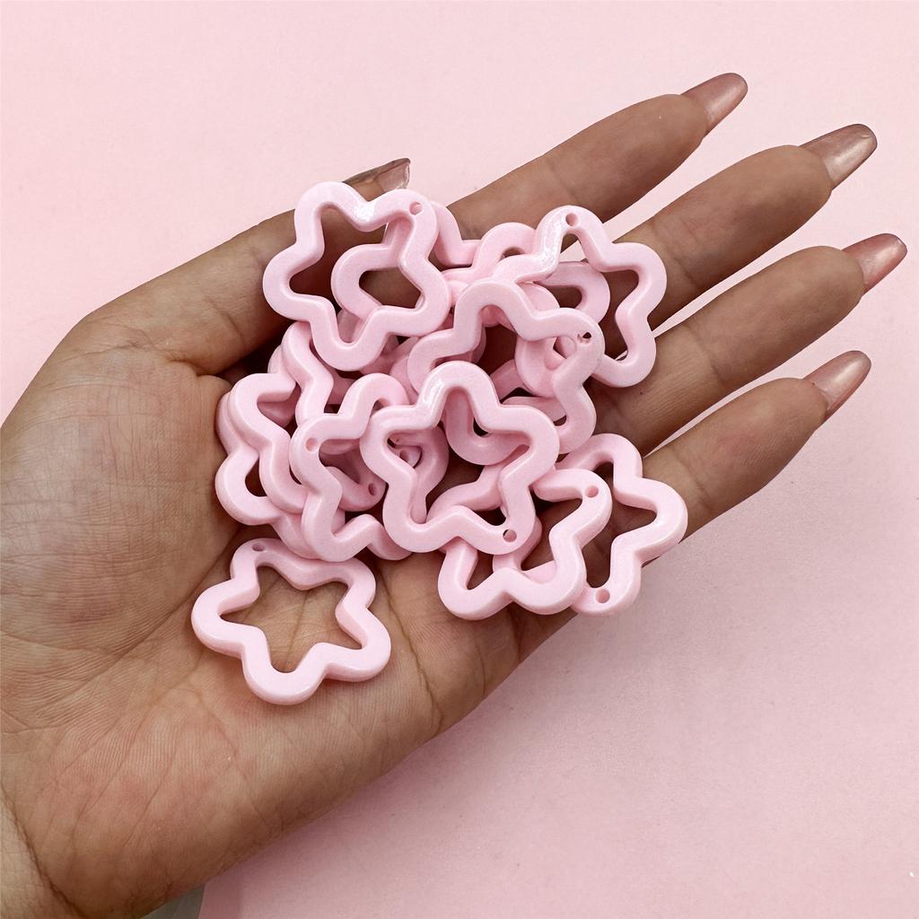 Высококачественная подвеска в виде звезды пентаграммы, 40 шт., подвески цвета конфет для ожерелья, сережек, изготовление украшений своими руками, 30 мм, акрил